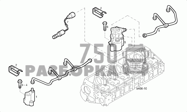 Трубка ГБЦ масляная Iveco Cursor