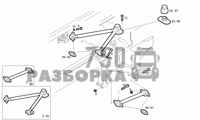 САЙЛЕНТБЛОК РЕАКТИВНОЙ ПРОДОЛЬНОЙ ТЯГИ Iveco