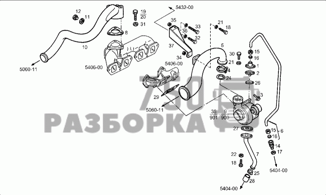 Патрубок турбины Iveco EuroCargo I Патрубок турбины Iveco EuroCargo I