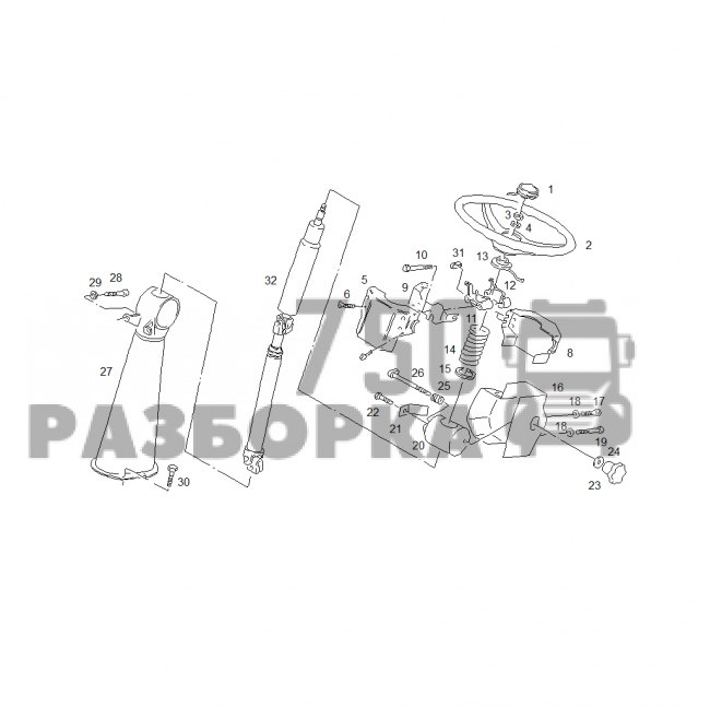 КОЖУХ РУЛЕВОЙ КОЛОНКИ MAN L2000
