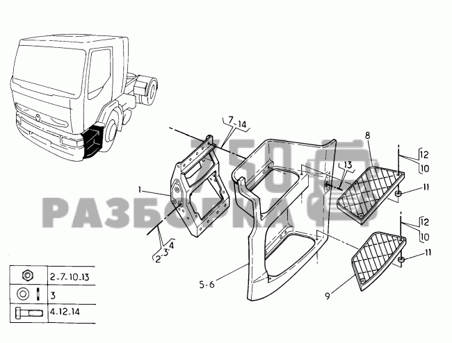  Подножка RENAULT PREMIUM