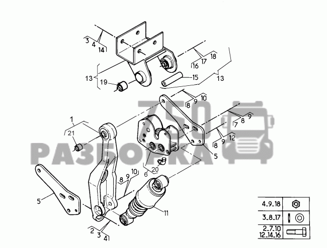 Замок кабины Renault Premium