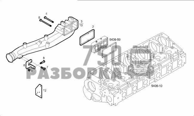 Коллектор впускной Iveco CURSOR 10